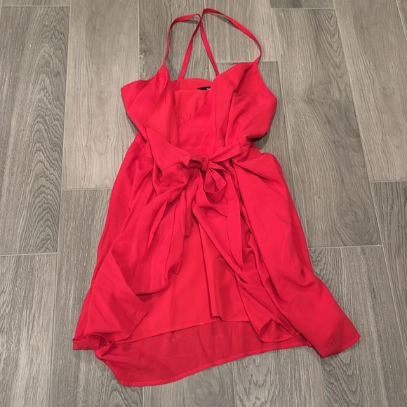 Gap Women’s Red Dress With Tie In The Front Size 0 Petite - Picture 1 of 4